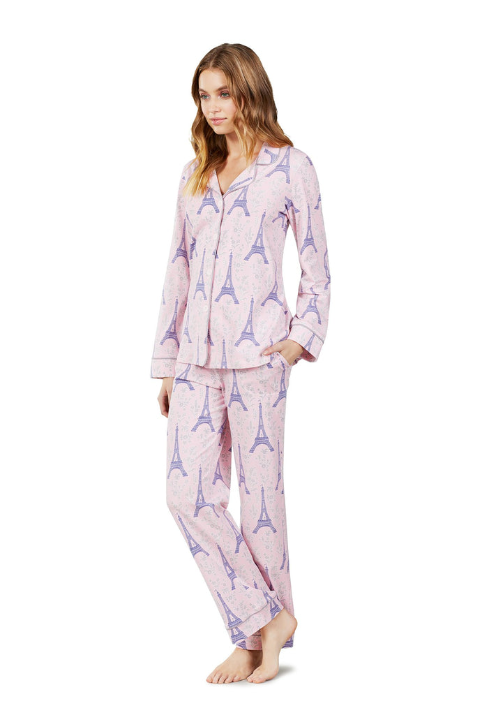 Colette's Eiffel Stretch Long Sleeve Classic PJ Set