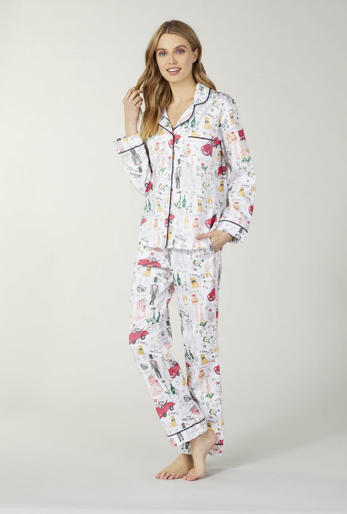 Happily Ever After Sateen Long Sleeve Classic Pj Set