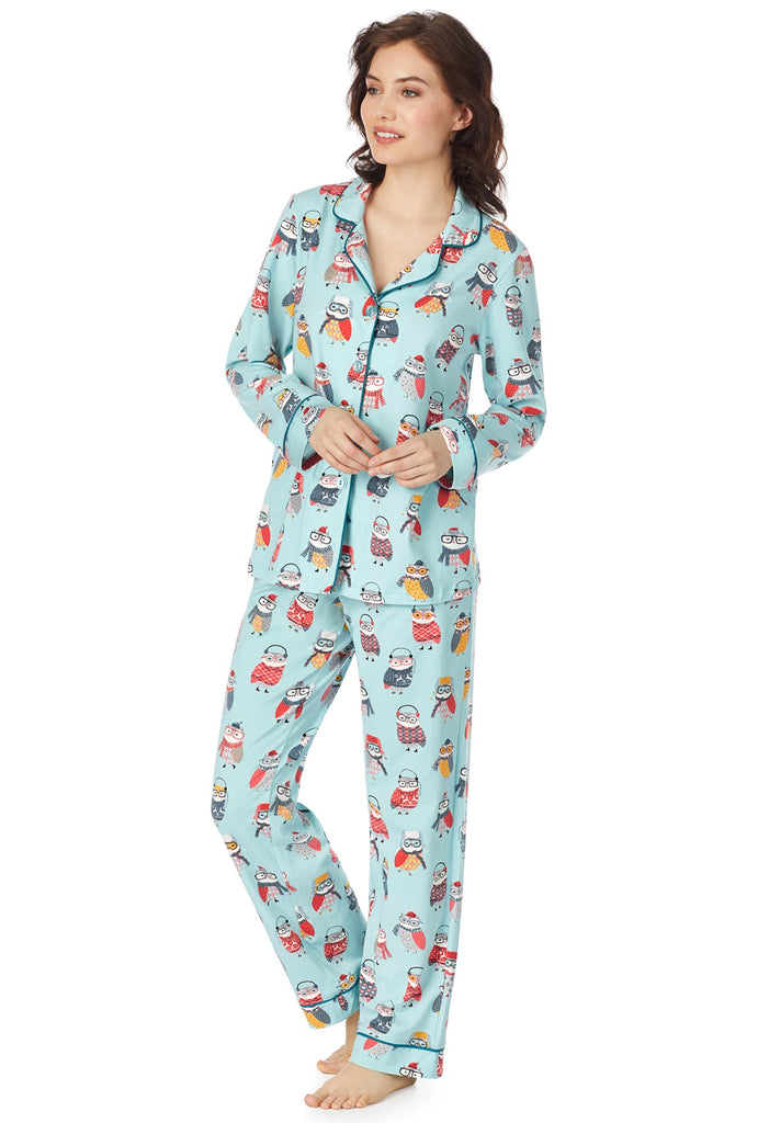 Wise Owl Stretch Long Sleeve Classic Pj Set
