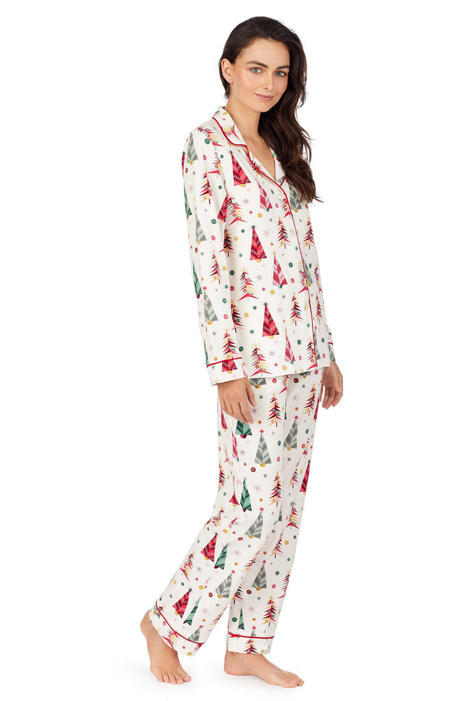Christmas Tree Stretch Long Sleeve Classic PJ Set