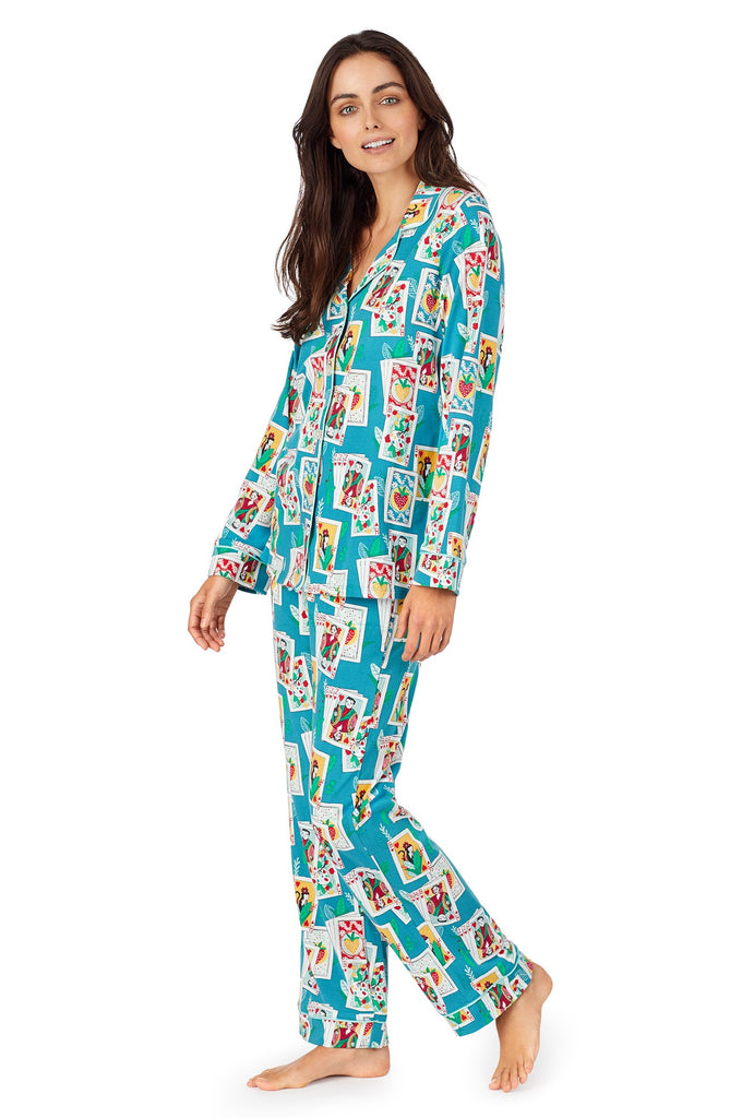 Fridas House of Cards Stretch Long Sleeve Classic PJ Set