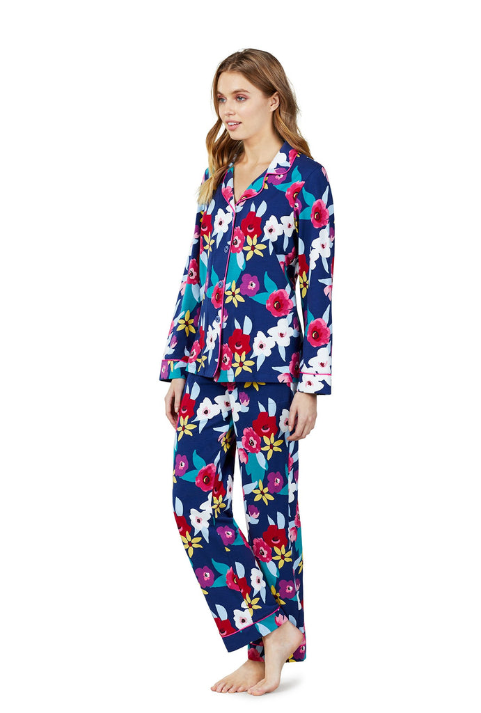 Painter's Floral Long Sleeve Classic Stretch Jersey PJ Set