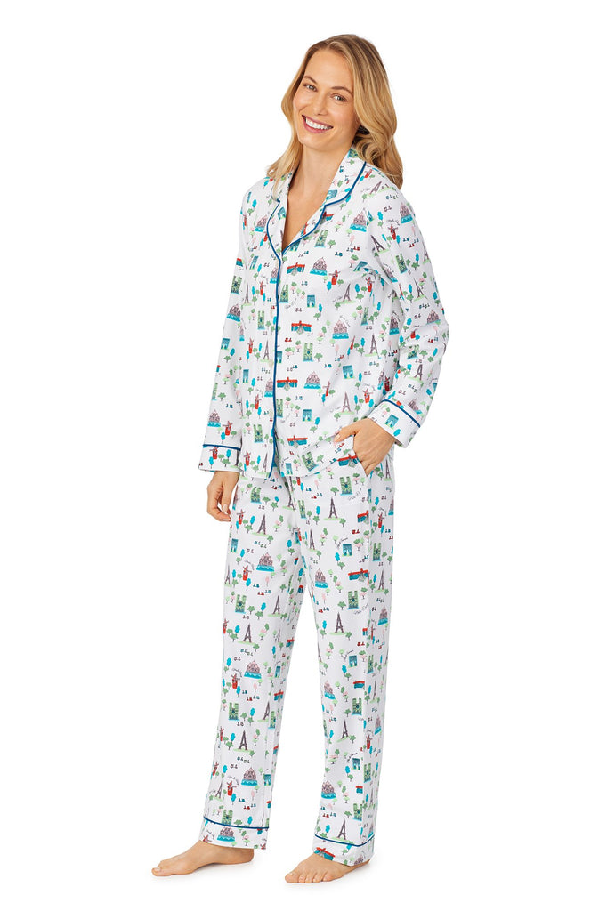 Parisienne Long Sleeve Classic Stretch Jersey PJ Set