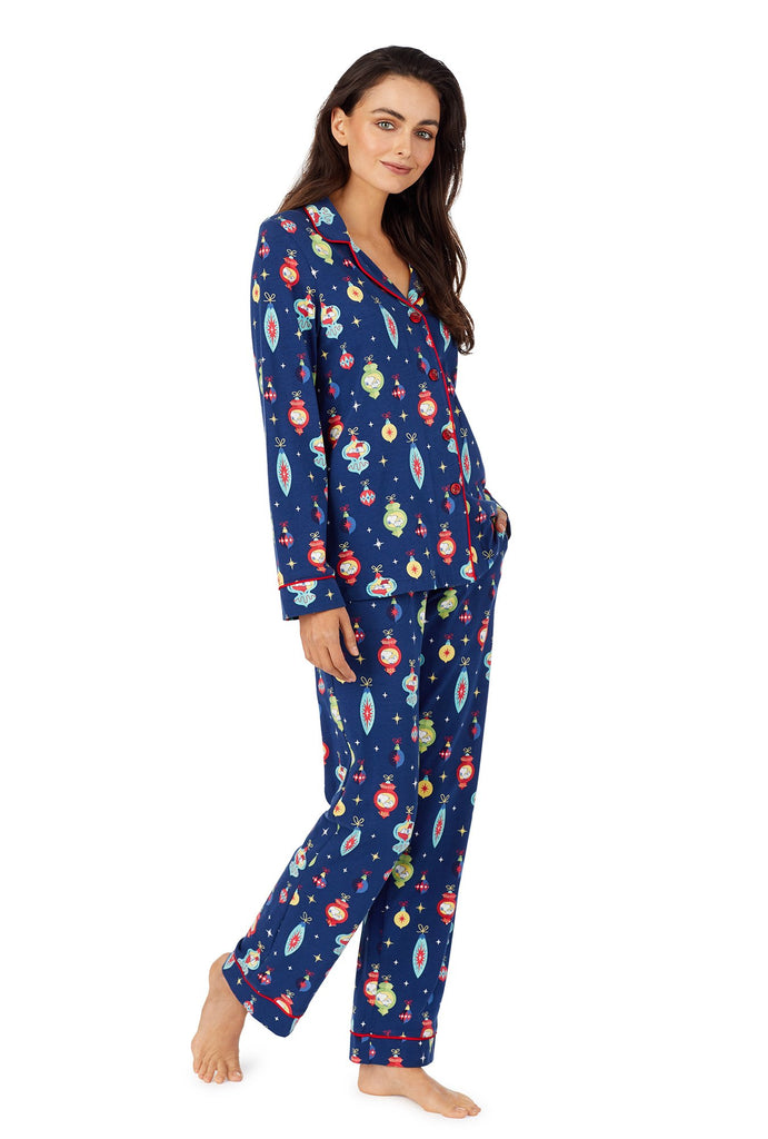 Snoopy® Ornaments Stretch Long Sleeve Classic PJ Set