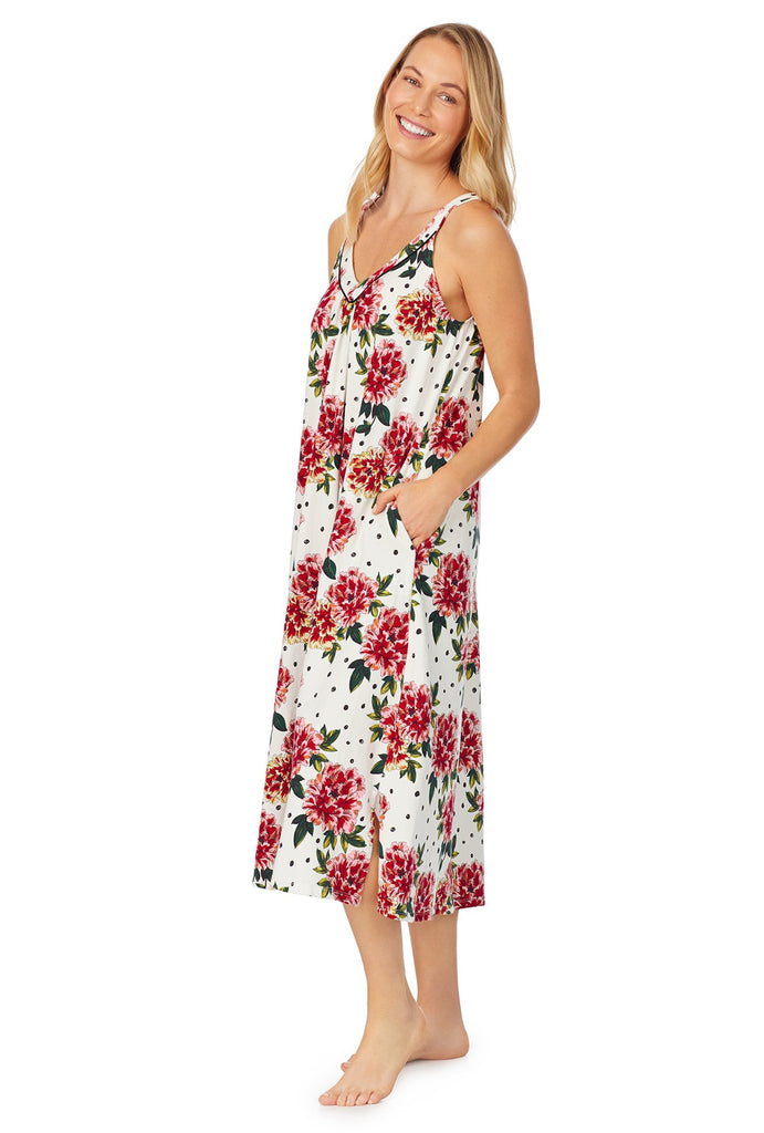 Room to Bloom Long V-Neck Stretch Jersey Gown