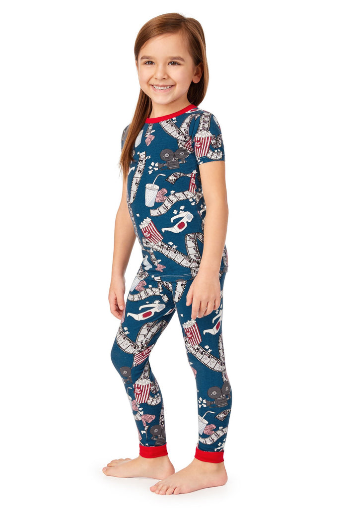 Movie Night Long Sleeve Stretch Jersey Kids PJ Set