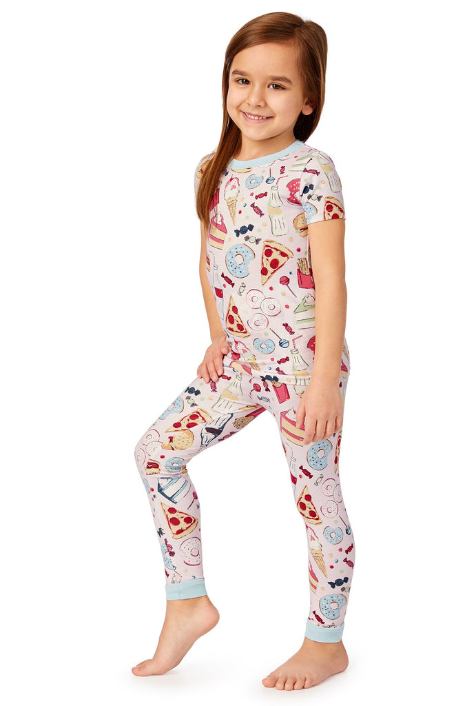 Junk Food Short Sleeve Stretch Jersey Kids PJ Set