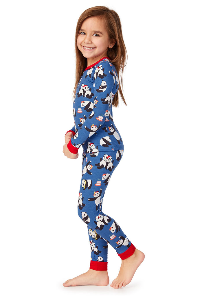 Pandamonium Long Sleeve Stretch Jersey Kids PJ Set