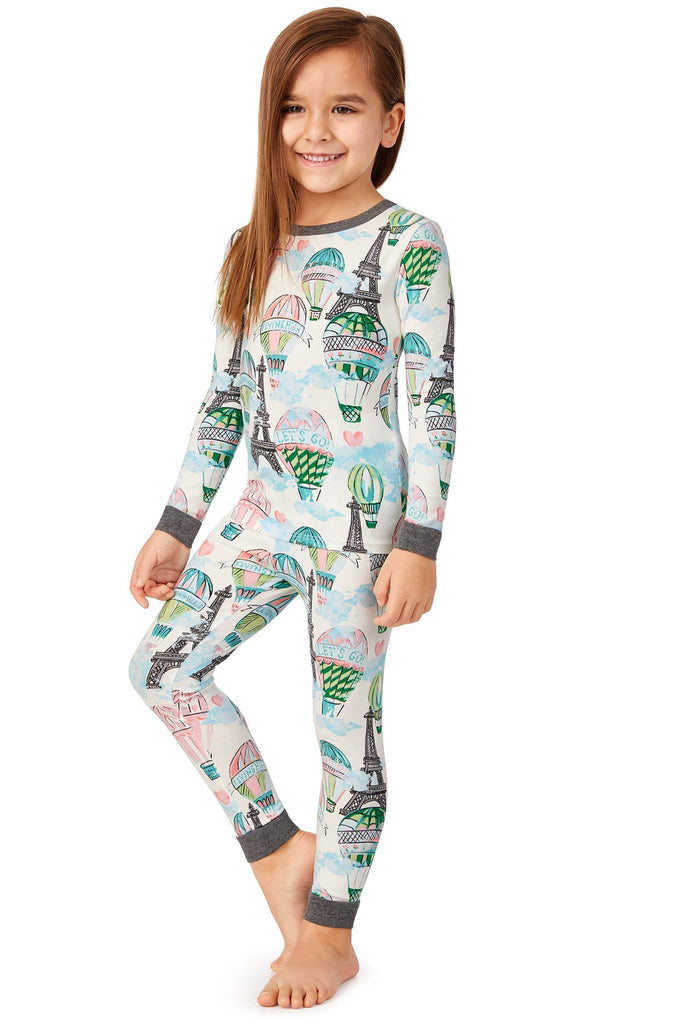 On Top of the World Long Sleeve Stretch Jersey Kids PJ Set