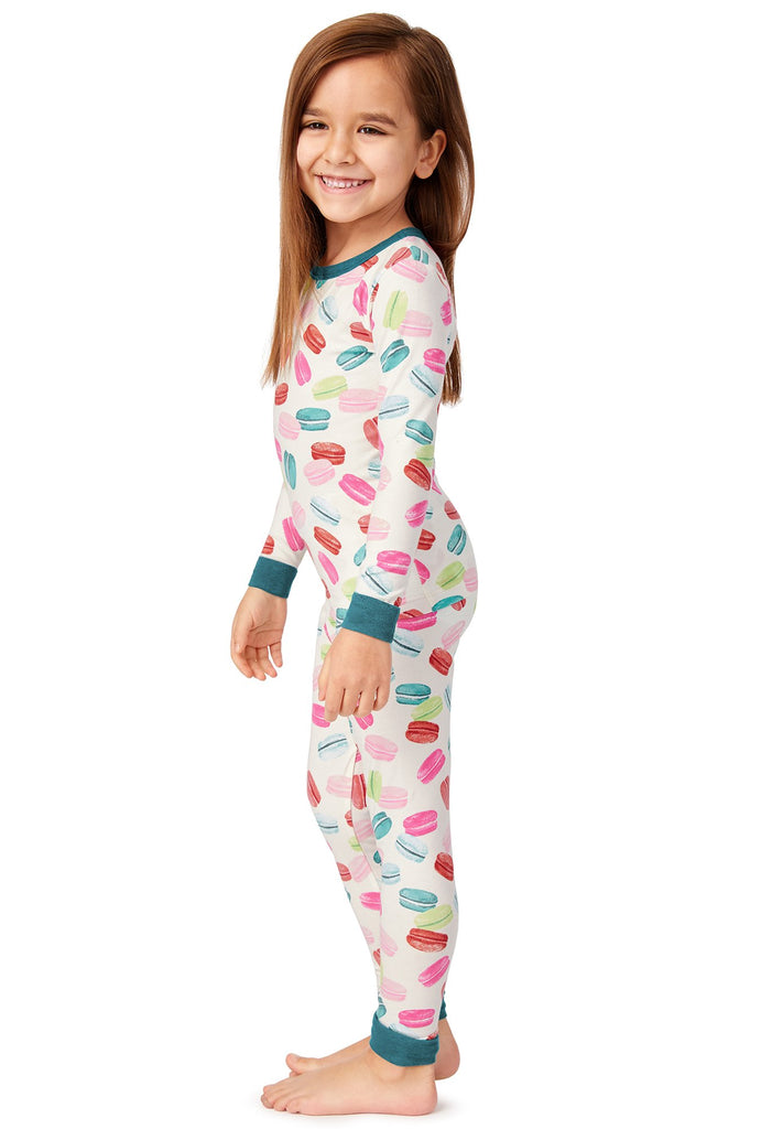 Les Macarons Long Sleeve Stretch Jersey Kids PJ Set