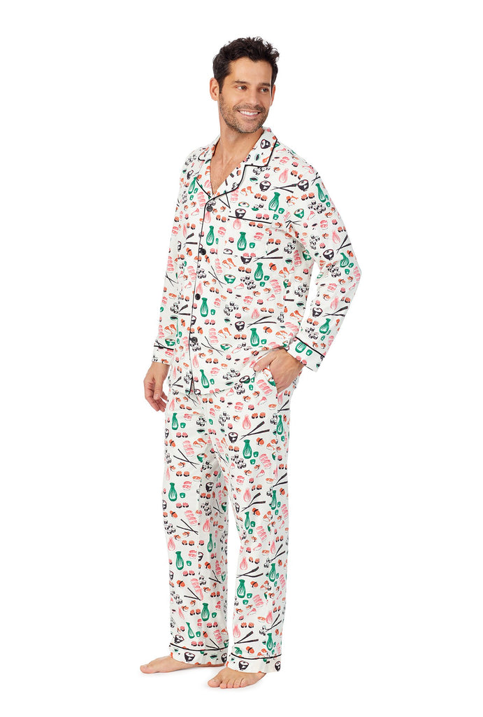 Sushi Mens Long Sleeve Classic Stretch Jersey PJ Set