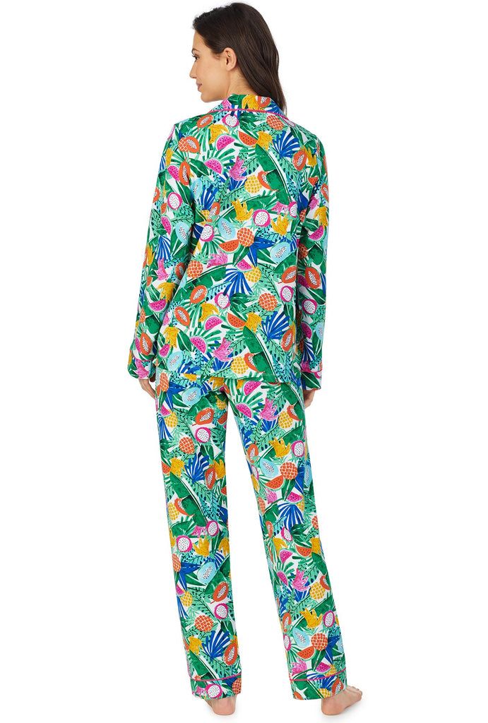 Tropical Fruits Long Sleeve Classic Stretch Jersey PJ Set