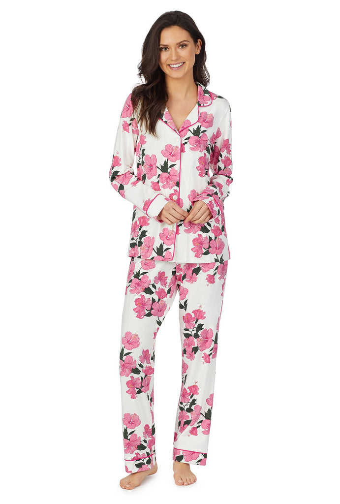 Island Flower Long Sleeve Classic Stretch Jersey PJ Set