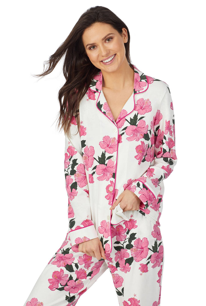 Island Flower Long Sleeve Classic Stretch Jersey PJ Set