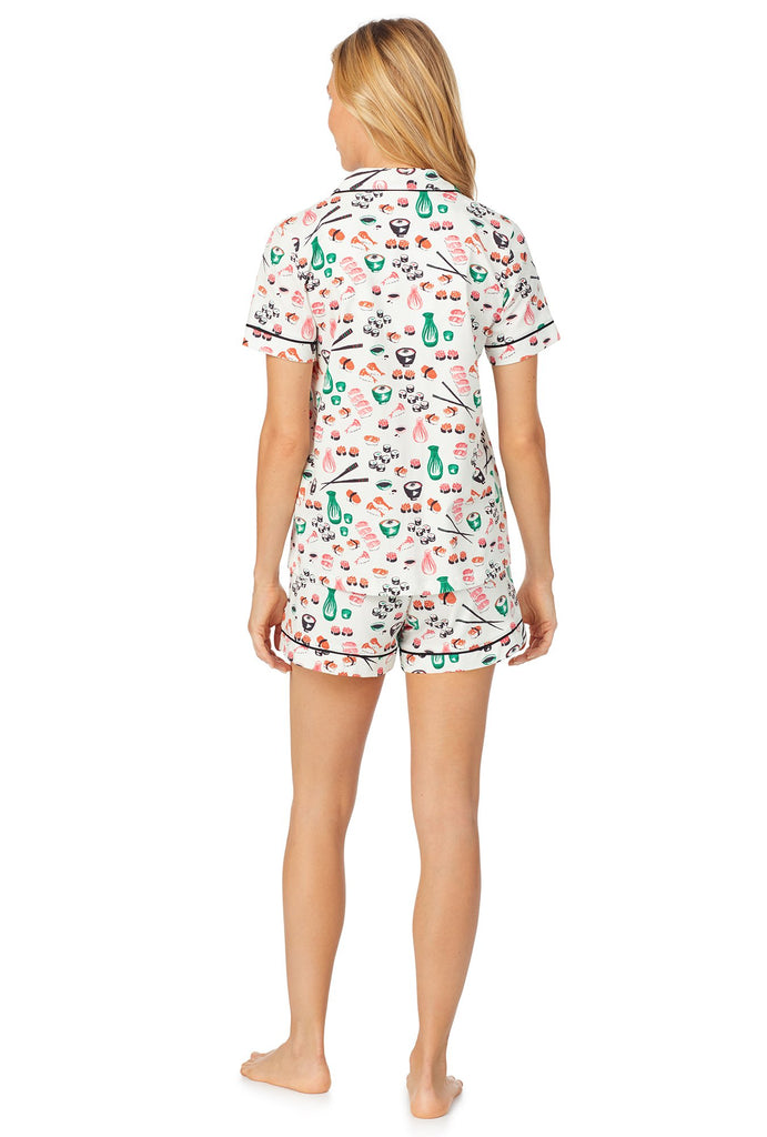 Sushi Short Sleeve Classic Shorty Stretch Jersey PJ Set