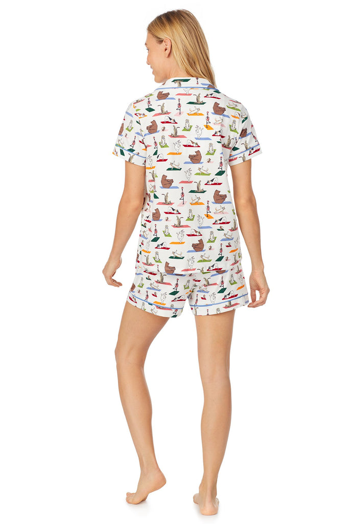Zen at the Zoo Short Sleeve Classic Shorty Stretch Jersey PJ Set