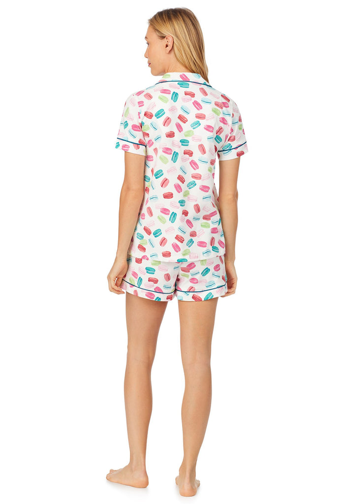 Les Macarons Short Sleeve Classic Shorty Stretch Jersey PJ Set