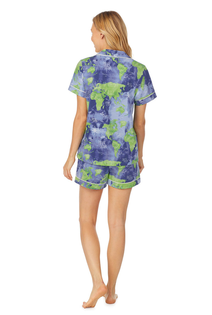 Mother Earth Short Sleeve Classic Shorty Stretch Jersey PJ Set
