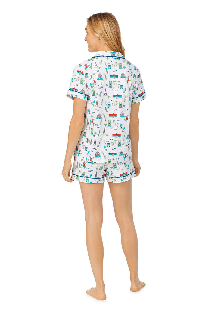 Parisienne Short Sleeve Classic Shorty Stretch Jersey PJ Set