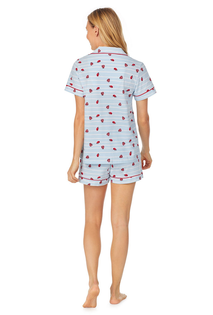 Walk the Line Short Sleeve Classic Shorty Stretch Jersey PJ Set