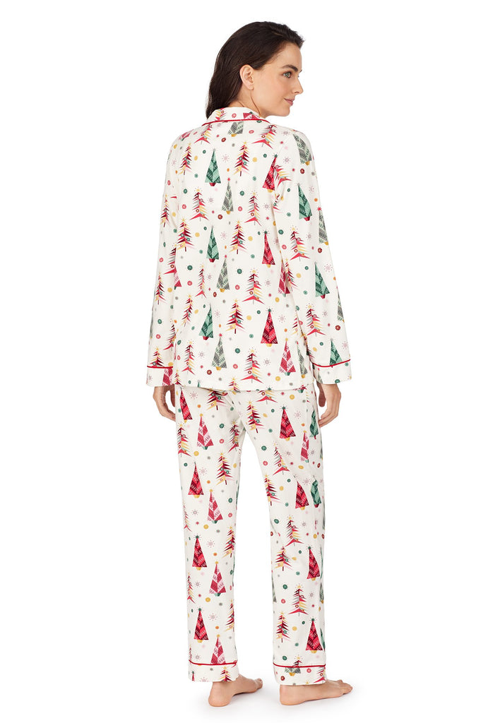 Christmas Tree Stretch Long Sleeve Classic PJ Set