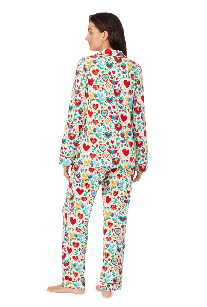Sacred Hearts Stretch Long Sleeve Classic PJ Set