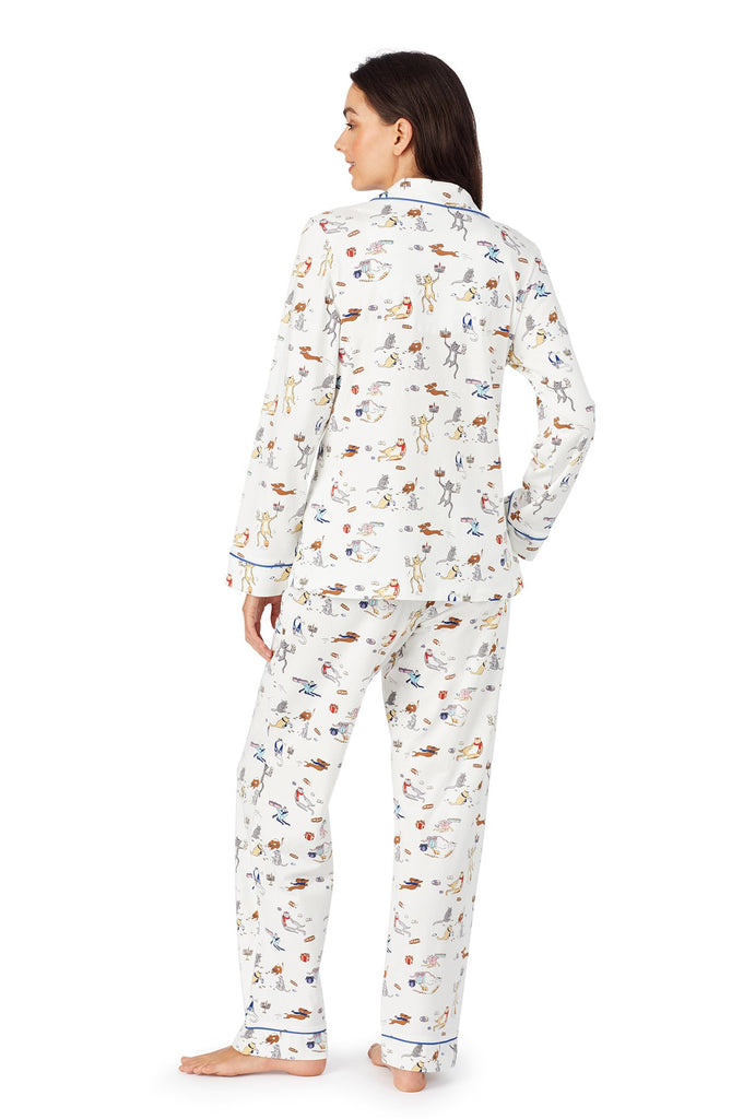 Meowzel Tov Stretch Long Sleeve Classic PJ Set