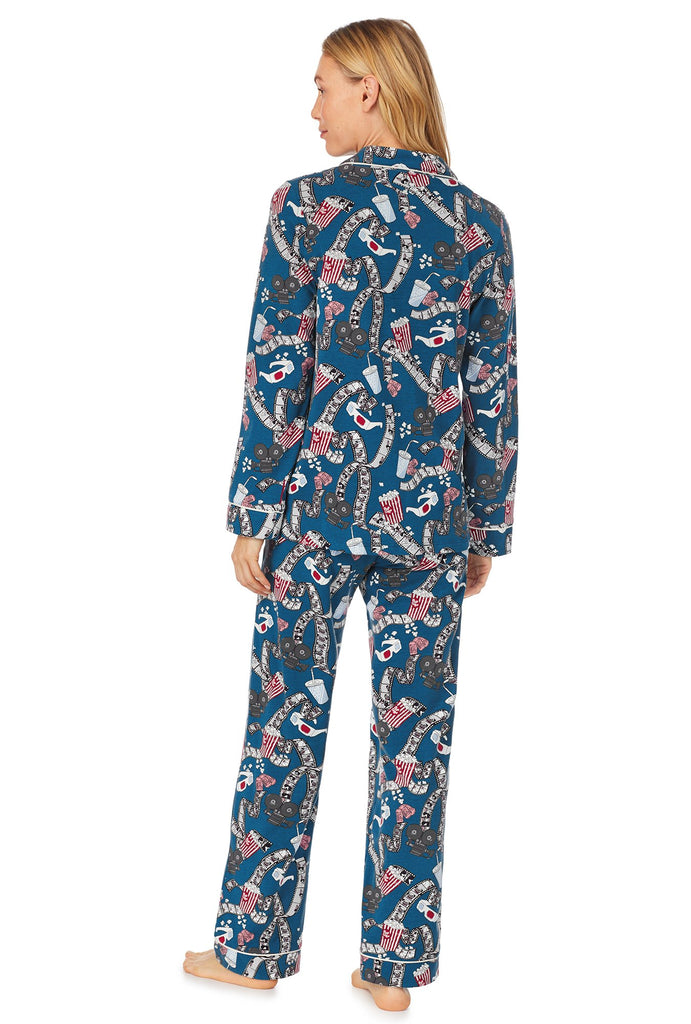 Movie Night Long Sleeve Classic Stretch Jersey PJ Set