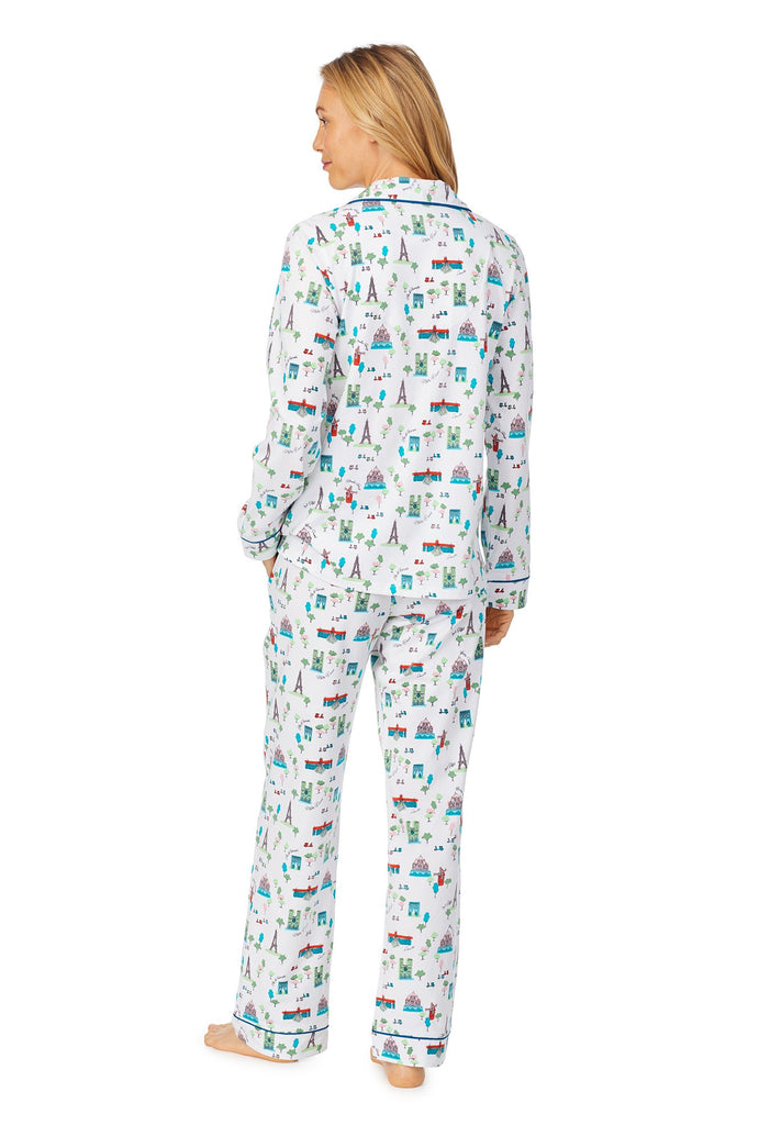Parisienne Long Sleeve Classic Stretch Jersey PJ Set