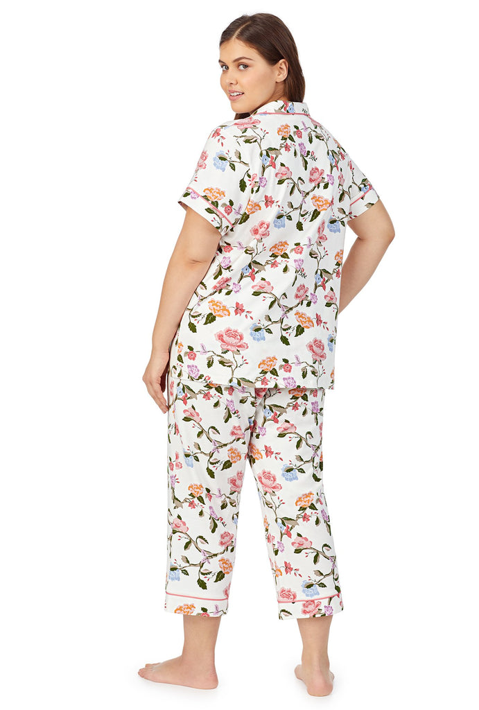 Isabella Short Sleeve Classic Cropped Stretch Jersey PJ Set