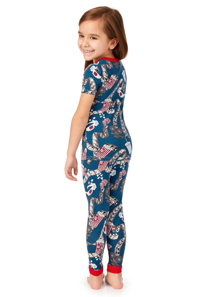 Movie Night Long Sleeve Stretch Jersey Kids PJ Set