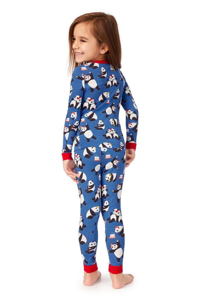 Pandamonium Long Sleeve Stretch Jersey Kids PJ Set