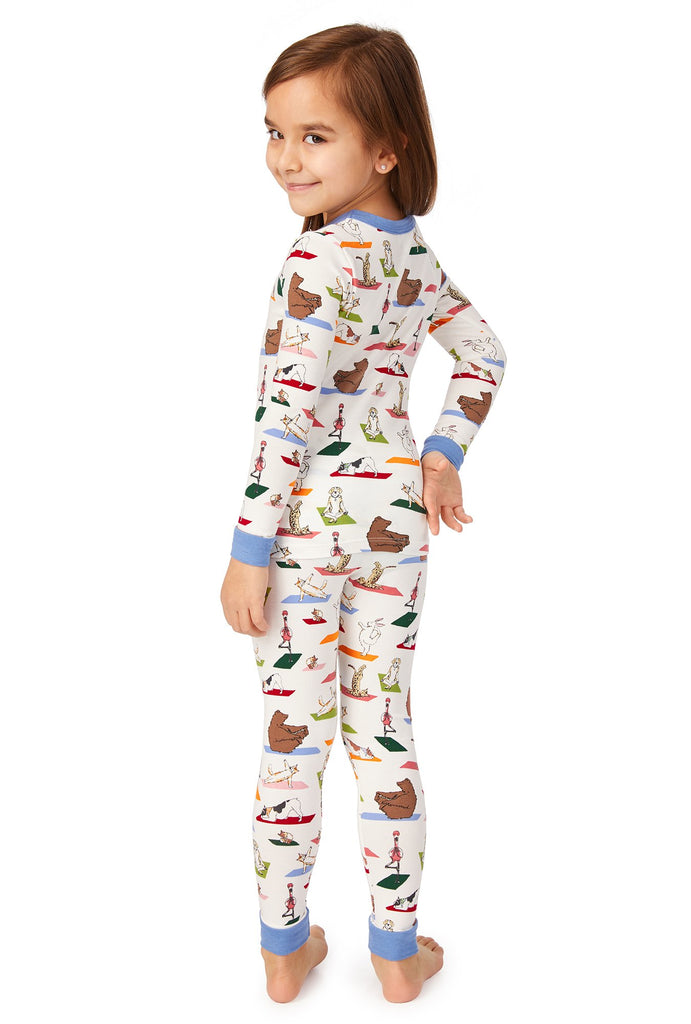 Zen at the Zoo Long Sleeve Stretch Jersey Kids PJ Set