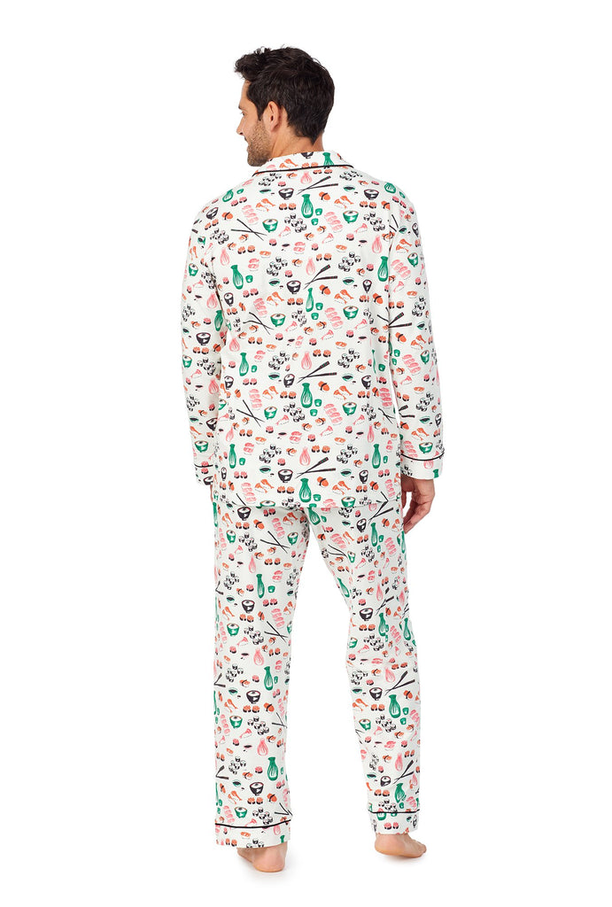 Sushi Mens Long Sleeve Classic Stretch Jersey PJ Set