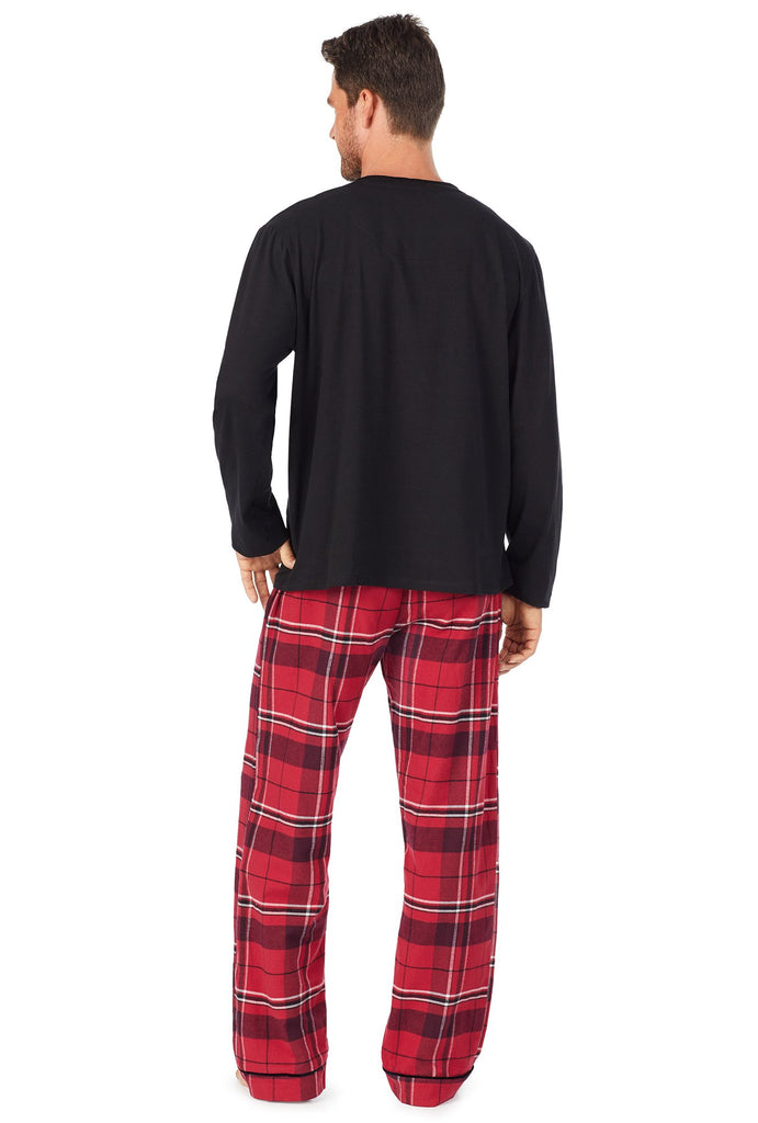 Nicholas Plaid Mens Flannel Henley PJ Set