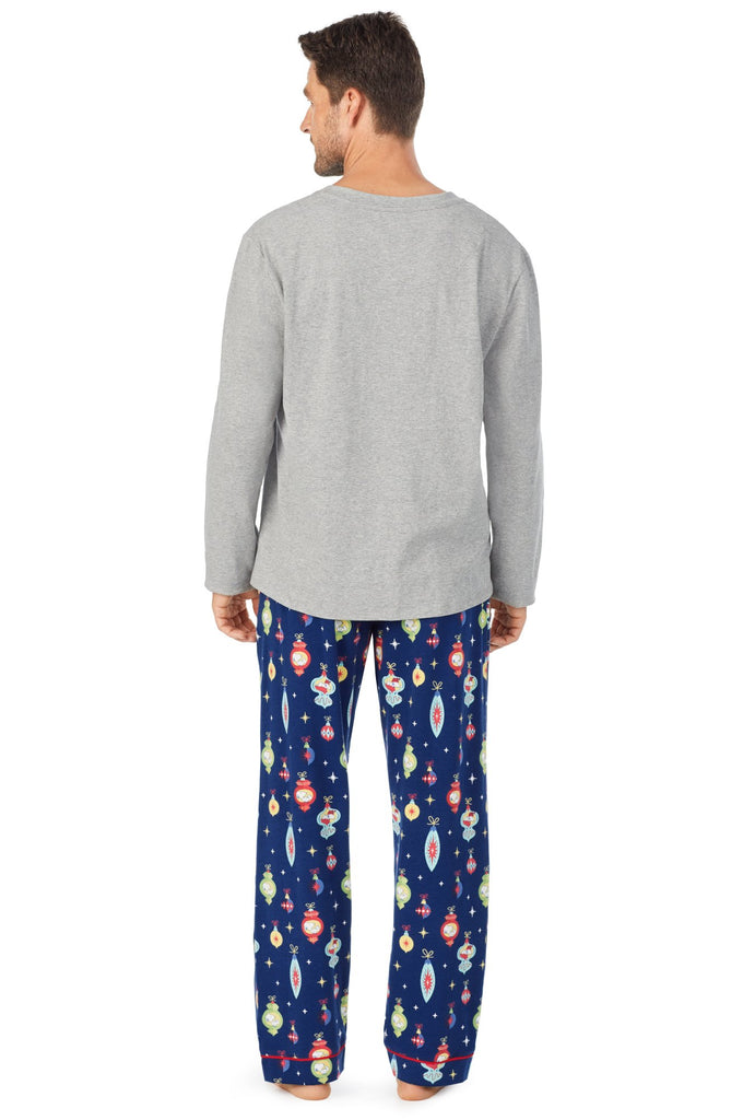 Snoopy® Ornaments Mens Stretch Henley PJ Set