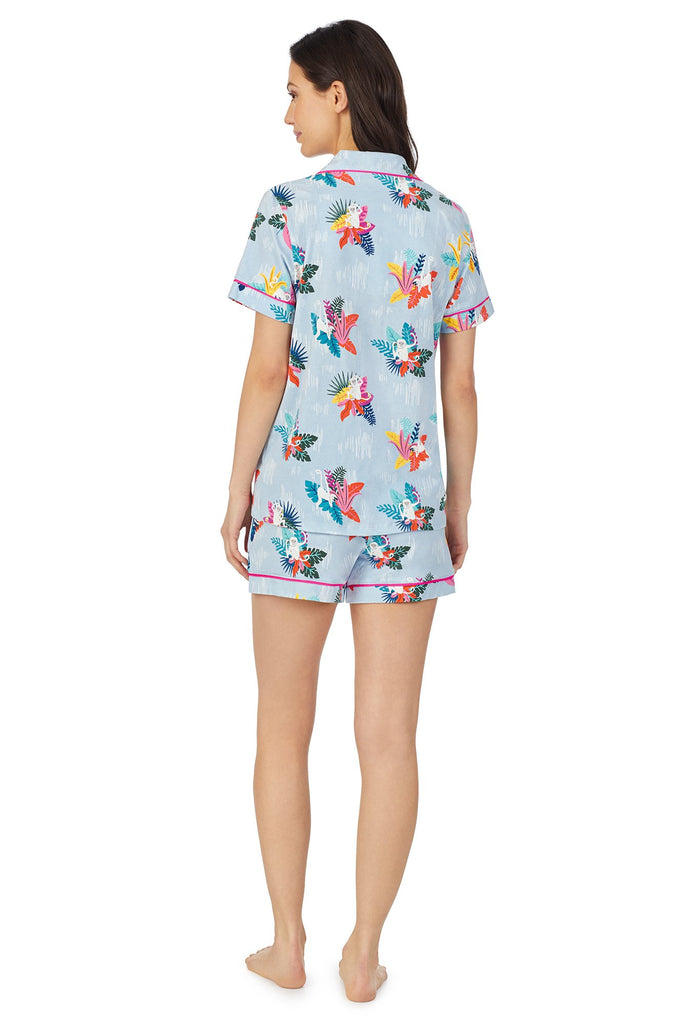 Monkey Around Short Sleeve Classic Shorty Stretch Jersey PJ Set
