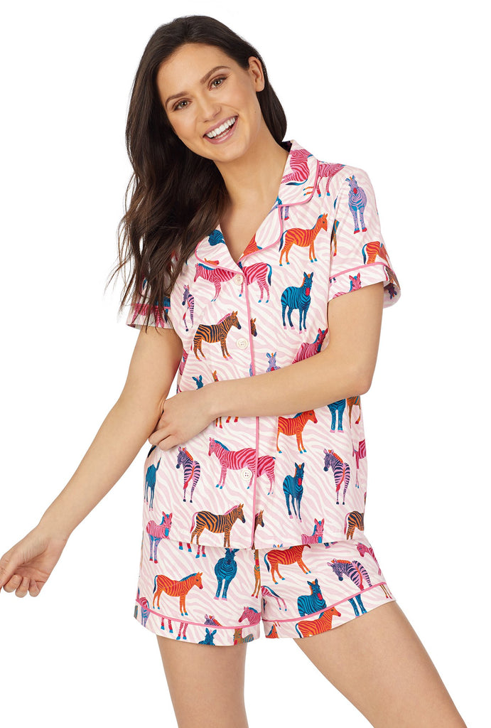 Read Between the Lines Short Sleeve Classic Shorty Stretch Jersey PJ Set