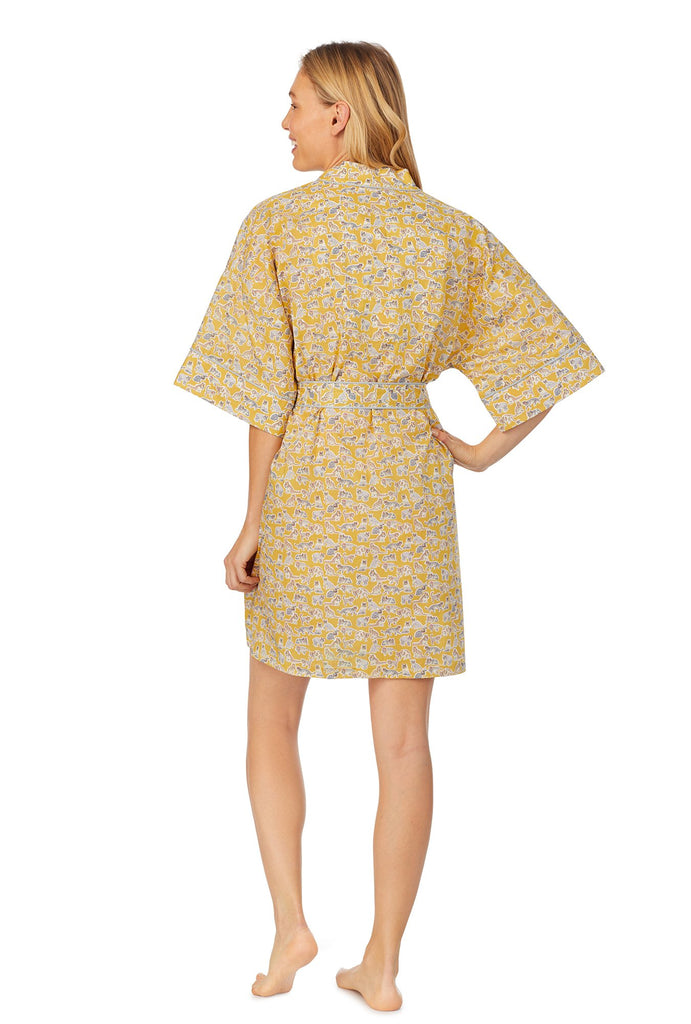 Liberty Fabrics Willoughby Mews 3/4 Sleeve Kimono Robe