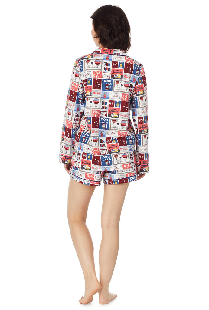 Special Delivery Stretch Long Sleeve Classic Shorty Set