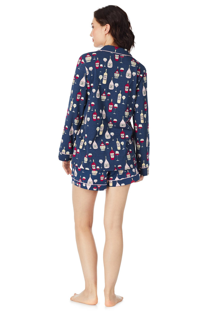 Wine Tasting Stretch Long Sleeve Classic Shorty Set