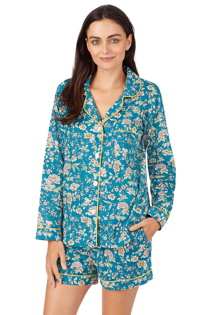 Liberty Fabrics Ceremony Long Sleeve Classic Shorty PJ Set
