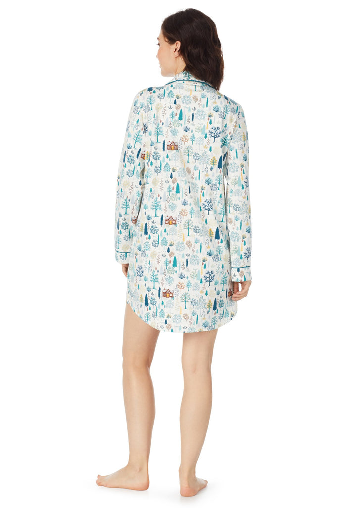 Cabin In The Woods Stretch Long Sleeve Classic Sleepshirt