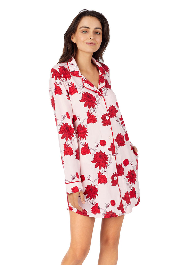 Budding Romance Long Sleeve Classic Sleepshirt