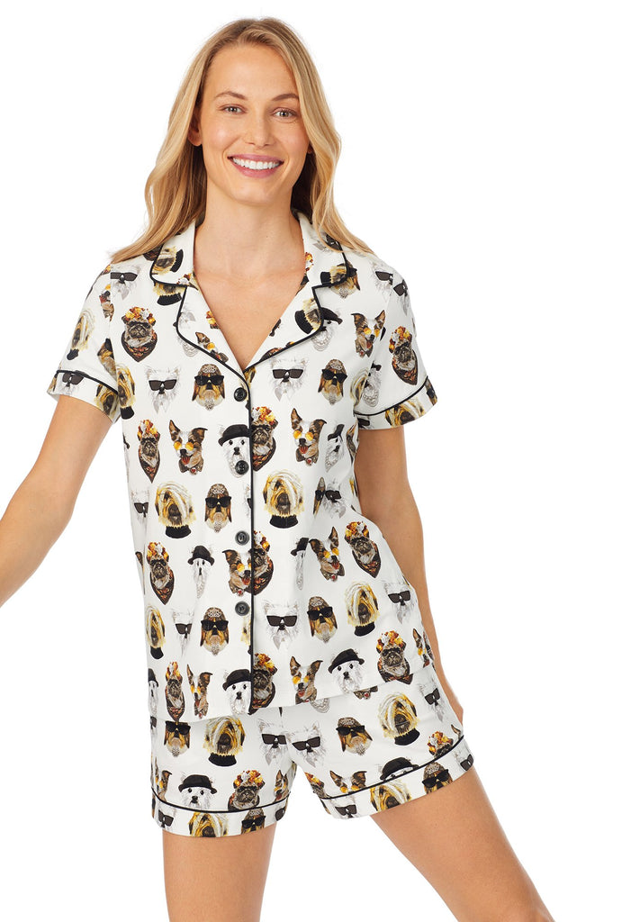 Celebrity Pups Short Sleeve Classic Shorty Stretch Jersey PJ Set