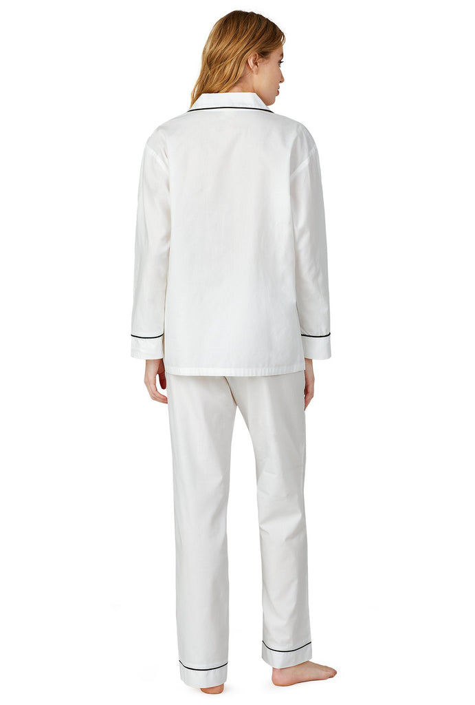 Ivory Long Sleeve Classic PJ Set - ZZZ Embroidery