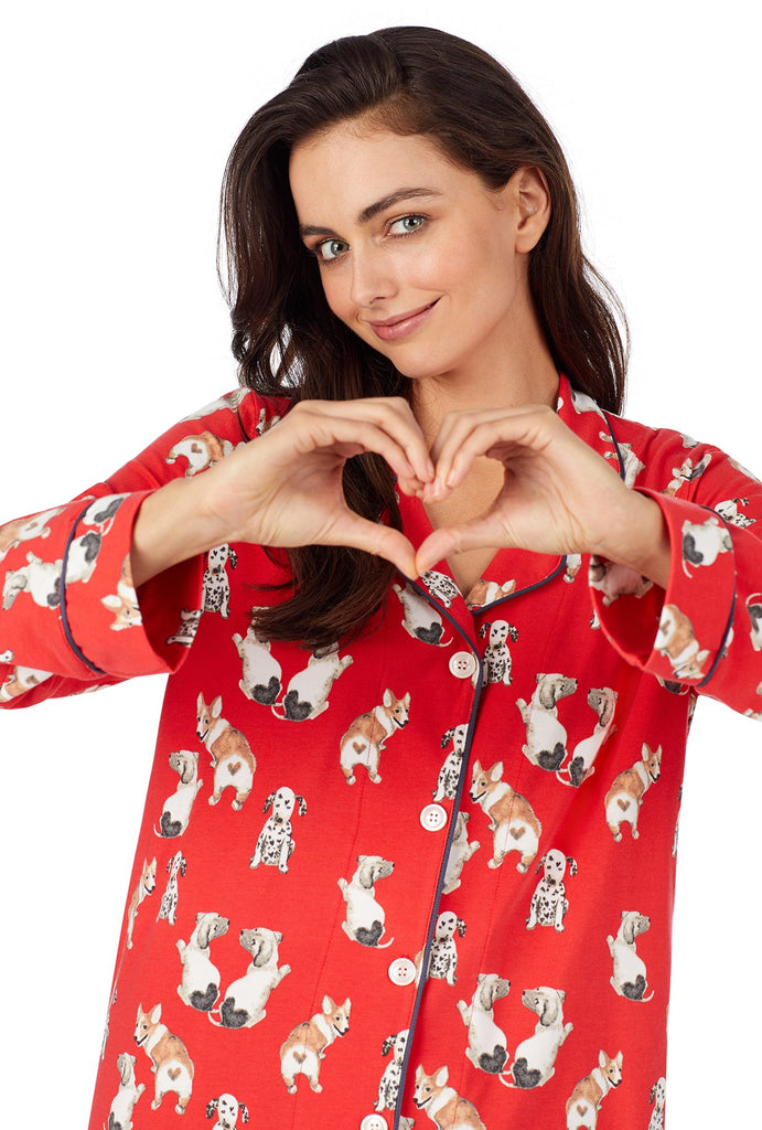 Sweet Hearts Stretch Long Sleeve Classic PJ Set