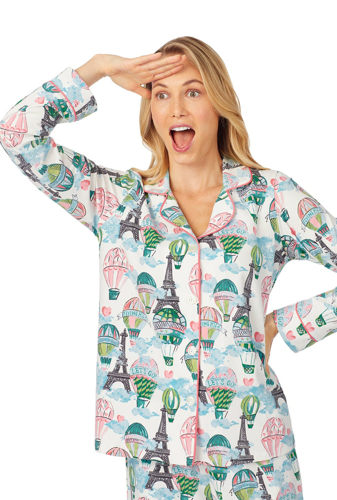 On Top of the World Long Sleeve Classic Stretch Jersey PJ Set