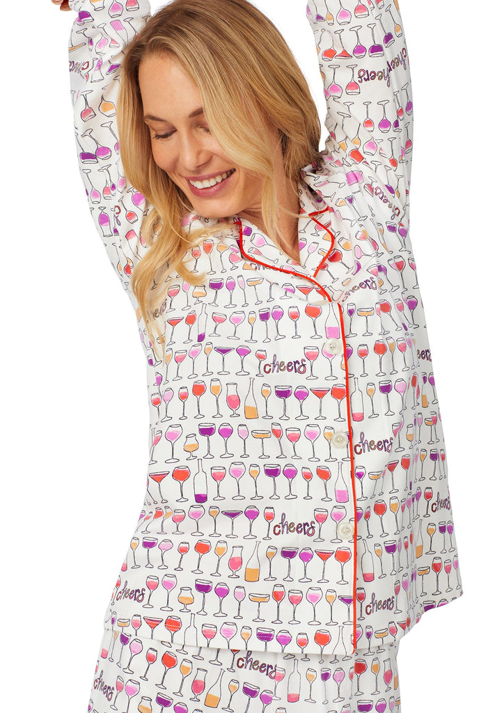 Happy Hour Long Sleeve Classic Stretch Jersey PJ Set