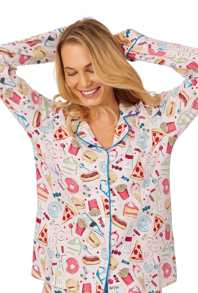 Junk Food Long Sleeve Classic Stretch Jersey PJ Set